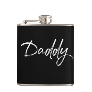 Flasques Blanc moderne sur le Black Daddy Script