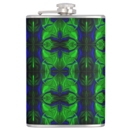 Flasques Bleu avec des traits 'flottants' entrelacés