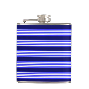 Flasques Bleu et blanc cinq bandes motif