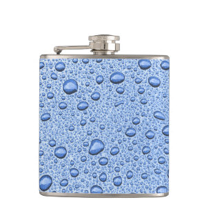 Flasques Bleu gouttelettes d'eau