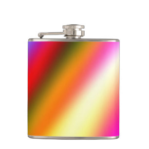 Flasques Bleu rose ombre couleur d'eau abstrait pastel arc-