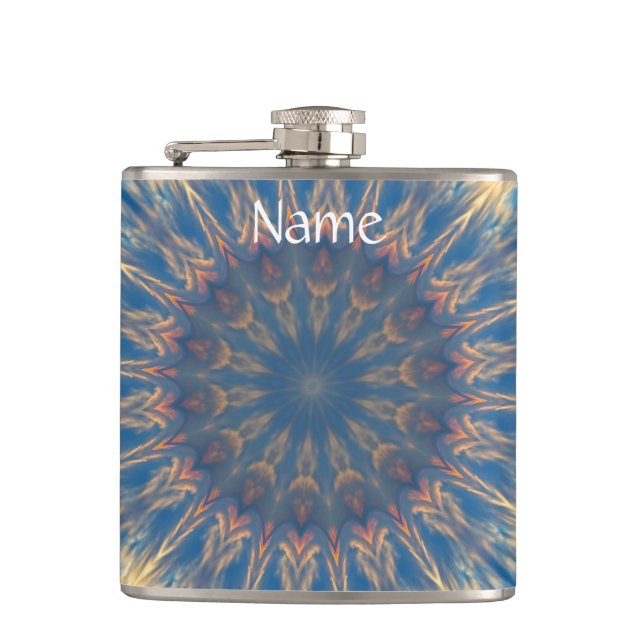 Flasques Blue Chakra Kaleidoscope Thunder_Cove (Devant)
