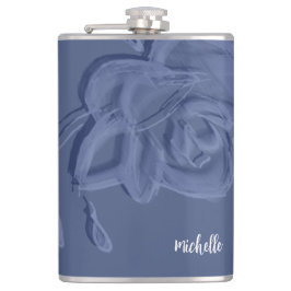 Flasques Boho Vintage Fleurs Bleues Artistiques