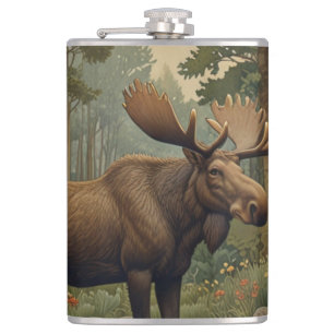 Flasques Bois boisé d'orignal rustique
