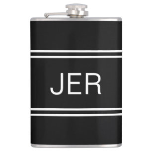 Flasques Boisson personnalisée avec monogramme initial clas