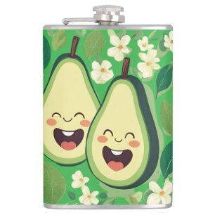 Flasques Boîtier téléphonique couple Avocado Funny Kawaii