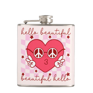 Flasques Bonjour belle   Cute et coeur