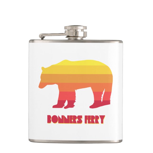 Flasques Bonners Ferry Idaho Rainbow Bear (Devant)