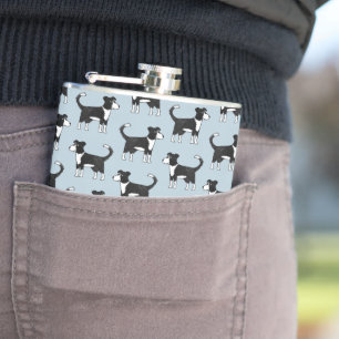 Flasques Bordure mignonne galloise Collie Cheep Chien Motif