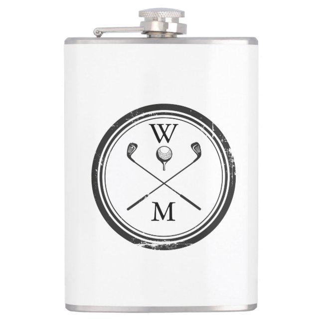 Flasques Boule de Monogramme Golf Club personnalisé (Devant)