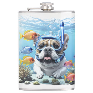 Flasques Bouledogue français en vacances French Bulldog