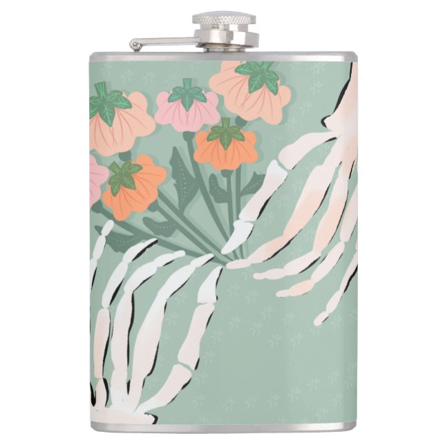 Flasques Bouquet de citrouilles squelettes Halloween     (Devant)