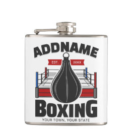 Flasques Boxe Anneau AJOUTER NOM Boxer Gym Speed Sac