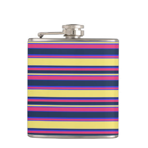 Flasques Brayures rose, jaune et bleue