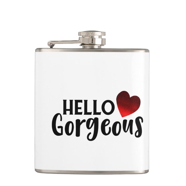 Flasques Bride Flask, 6 oz. Flèche de hanche (Devant)