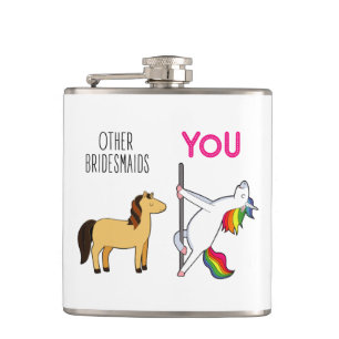 Flasques Bridesmaid Unicorn Funny Mariage