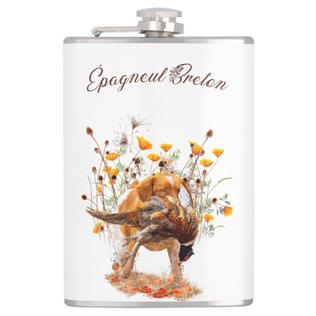 Flasques Brittany Spaniel, Chasse Pheasant Coffee Mug (Devant)