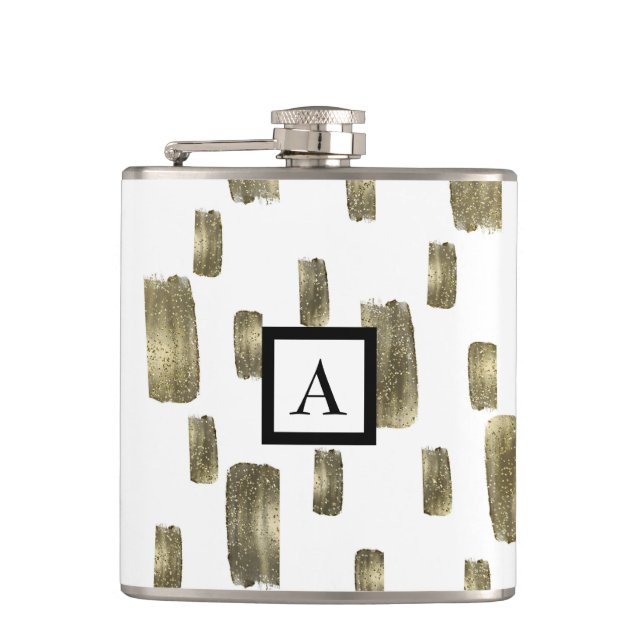 Flasques Brosse à peinture moderne or cuivre Bronze étincel (Devant)