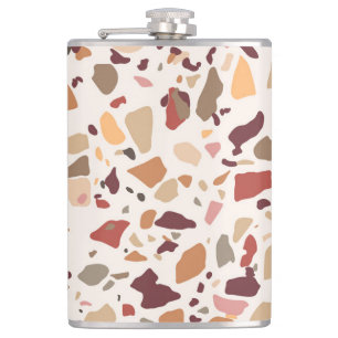 Flasques Brown terrazzo : vintage, motif à la mode.