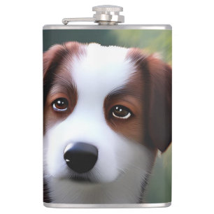 Flasques Bruce The Border Collie Puppy, Hip Flask
