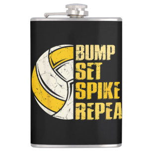 Flasques Bump Set Spike Répéter Volleyball Funny