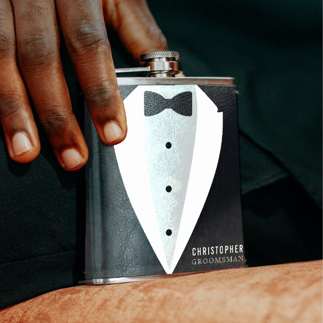 Flasques Cadeau de mariage pour garçon d'honneur (Groomsman Suit Wedding Favor Flask
)