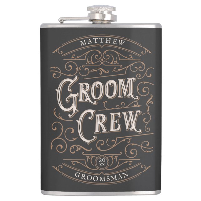 Flasques Cadeau Groomsmen customisé (Devant)