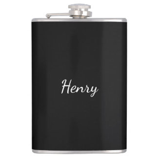 Flasques Cadeau personnalisé avec typographie du nom Henry