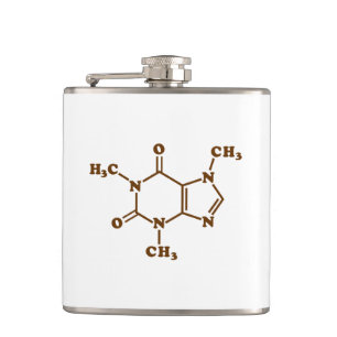 Flasques Café caféine Formule chimique moléculaire