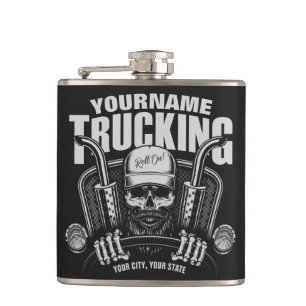 Flasques Camionnage personnalisé Camionneur de crâne Camion