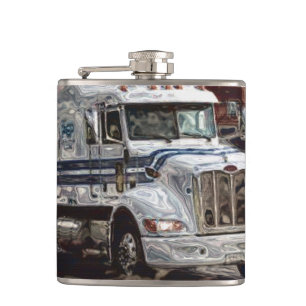 Flasques Camions Big Rig blancs Camions et camions routiers