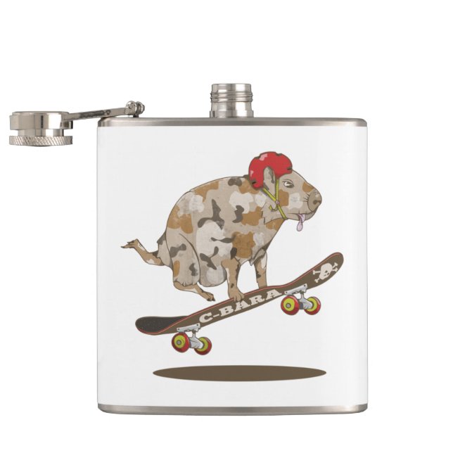 Flasques Camouflage Capybara Skateboard (Ouvert)