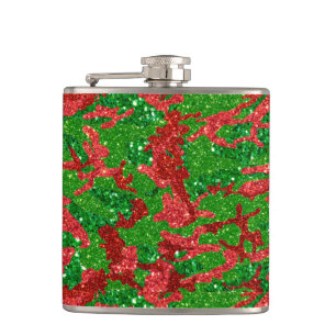 Flasques Camouflage Parties scintillant Haus De Camo Xmas