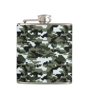 Flasques Camouflage urbain numérique à 8 bits / Camo