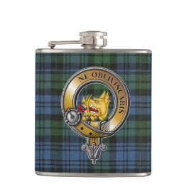 Flasques Campbell Tartan & Badge