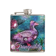 Canard Floral Fantaisiste Violet Turquoise Personn