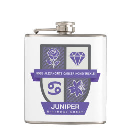 Flasques Cancer Birthday Crest™ pour le 22-30 juin