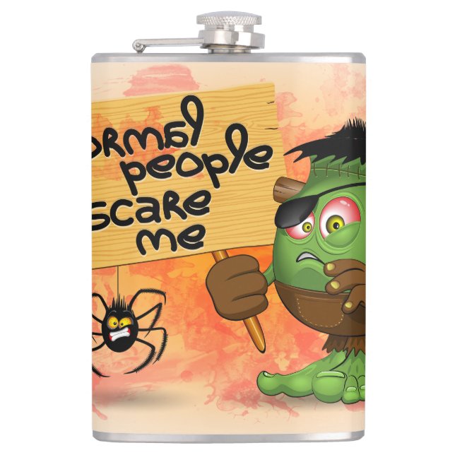 Flasques Caractère Frankenstein de 'Normal People Scare Me' (Devant)