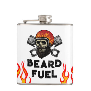 Flasques CARBURANT Drôle Drôle Crâne homme et flammes Joke 