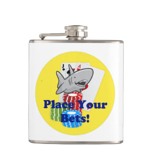 Flasques Carnet de jeu de requin amusant avec des jetons de