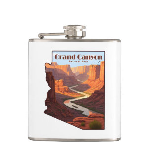 Flasques Carte du Grand Canyon National Park Arizona
