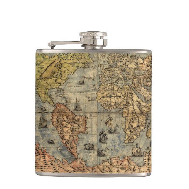 Flasques Carte du monde Forlani Antiquev 1565 Renaissance (Devant)