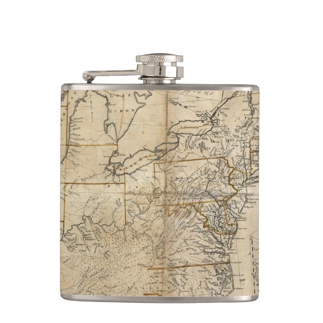 Flasques CARTE : Les ETATS-UNIS, 1783 (Devant)