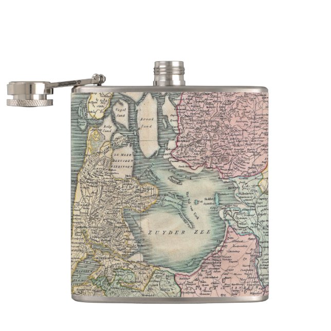 Flasques Carte vintage du néerlandais (1799) (Ouvert)