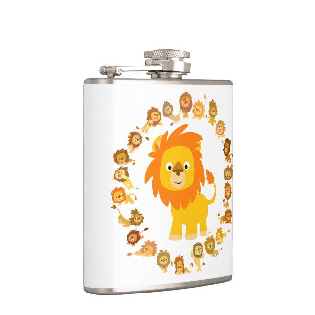 Flasques Carton mignon Lion Mandala Hip Flask (Droite)