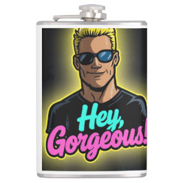 Flasques Cartoon Johnny Bravo–Style Character