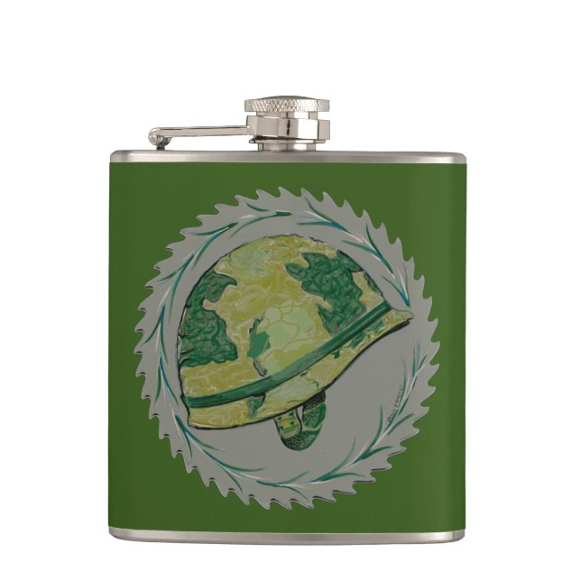 Flasques Casque militaire vert (Devant)