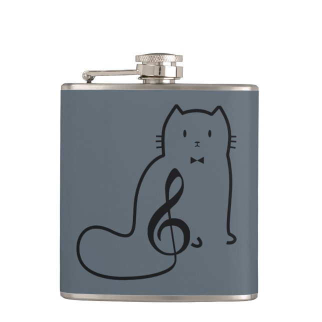 FLASQUES CAT ET MUSIQUE NOTE (Devant)