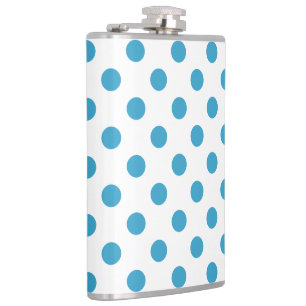 Flasques Cercles Pois bleu paon