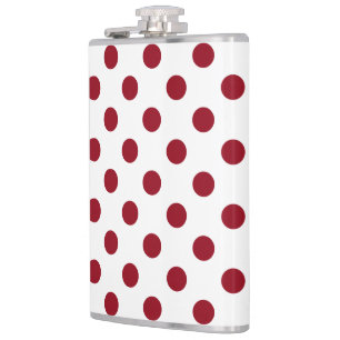 Flasques Cercles Pois rouges Crimson